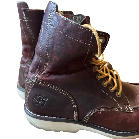 Men’s Timberland Earthkeepers Escape Men Shoes Brown Leather Lace Boots Size 9
