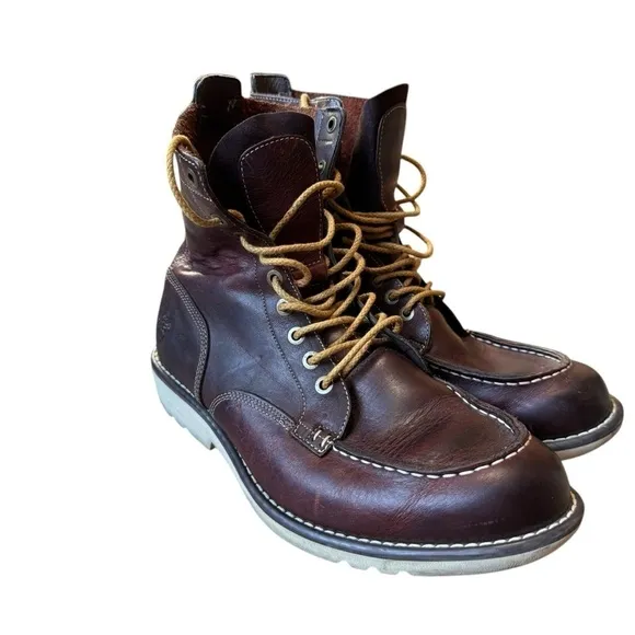 Men’s Timberland Earthkeepers Escape Men Shoes Brown Leather Lace Boots Size 9