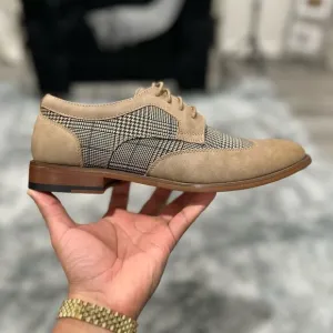 Men's Tan and Gray Dress Shoes
