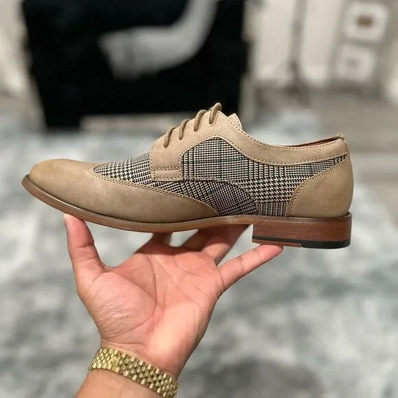 Men's Tan and Gray Dress Shoes