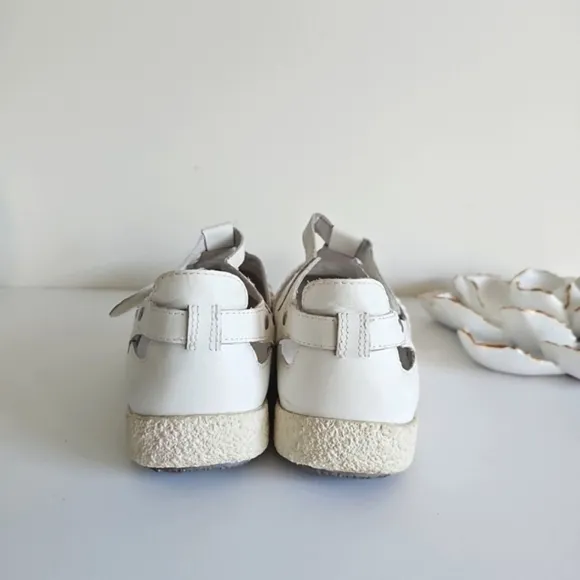 Mephisto Allrounder Galina Fisherman White Genuine Leather Sandals Size 10.5