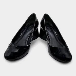 Mercedes Castillo Womens Black Patent Leather Round Toe Classic Pumps Black Sz 7