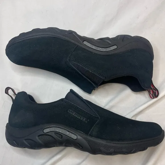 Merrell J95631 Jungle Moc Slip-On Shoes - Midnight Leather, Big Kids Sz 7 US