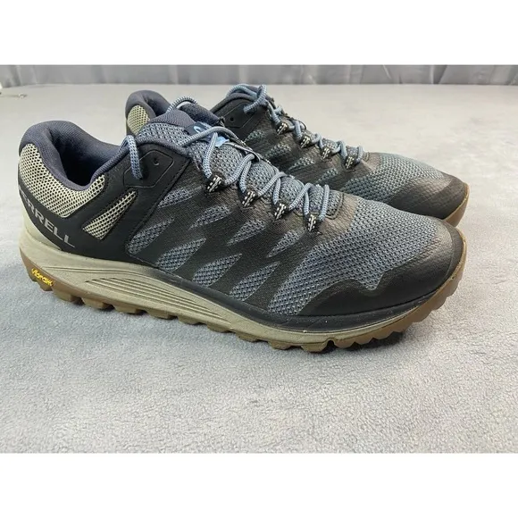 Merrell Shoes Men 14 Blue Nova 2 Trail Run Outdoor Train Race J066943 Sneakers