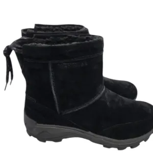 Merrell Suede Black Boots Waterproof Faux Fur Men Size 8.5