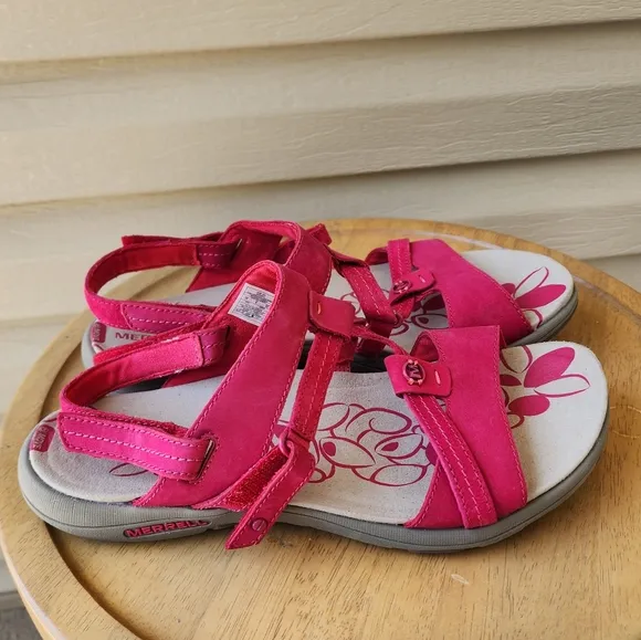 Merrell swivel women's rose red sandals