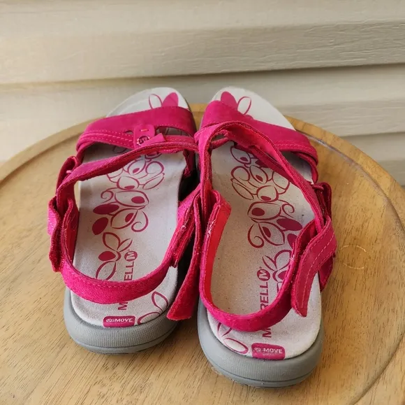 Merrell swivel women's rose red sandals
