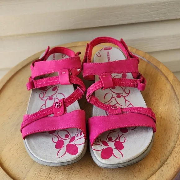 Merrell swivel women's rose red sandals