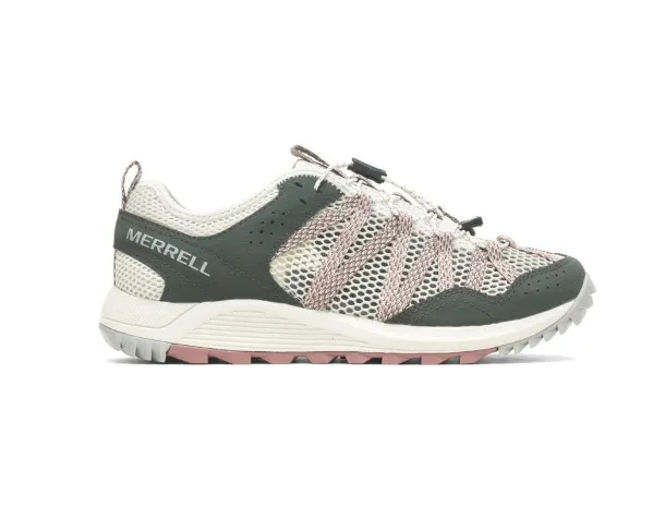 Merrell Women's Wildwood Aerosport Medium Width Oyster/Burlwood Mesh J067734