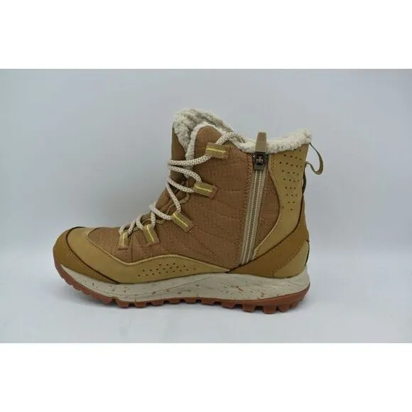 Merrell Womens Size 8 Antora Mid Tobacco Waterproof Insulated Sneaker Boots