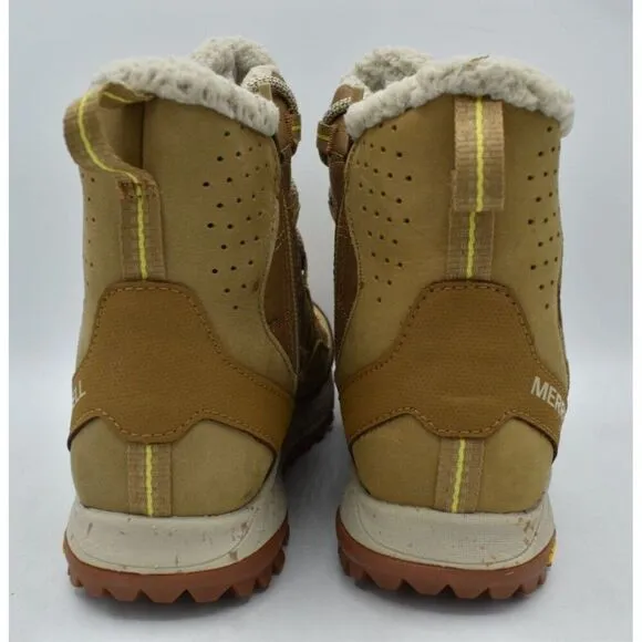 Merrell Womens Size 8 Antora Mid Tobacco Waterproof Insulated Sneaker Boots