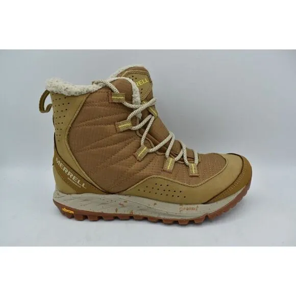 Merrell Womens Size 8 Antora Mid Tobacco Waterproof Insulated Sneaker Boots