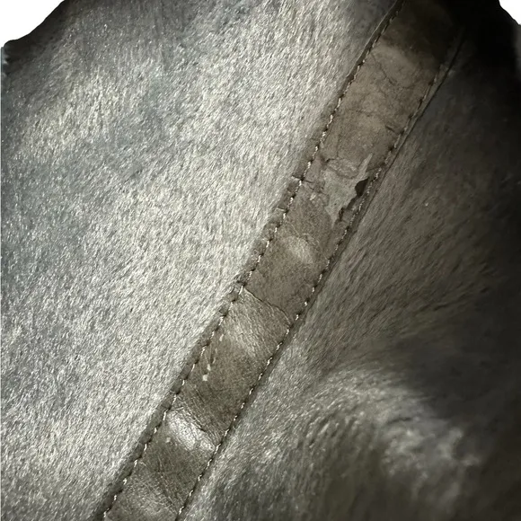 MIZ MOOZ Shelley Buttery Soft  Scrunched Tall Zip Green Gray Boots 10 New Flaw