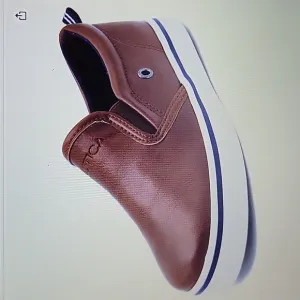 Nautica Akeley brown smooth kids slip on casual athletic sneaker toddler 10 NEW…