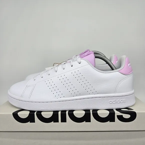 New adidas Advantage 'White Bliss Lilac' Women's Shoes Size 8.5