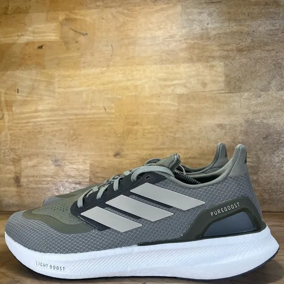 NEW Adidas Pureboost 5 Mens Size 12 Running Shoes Sneakers Beige Olive IF9195