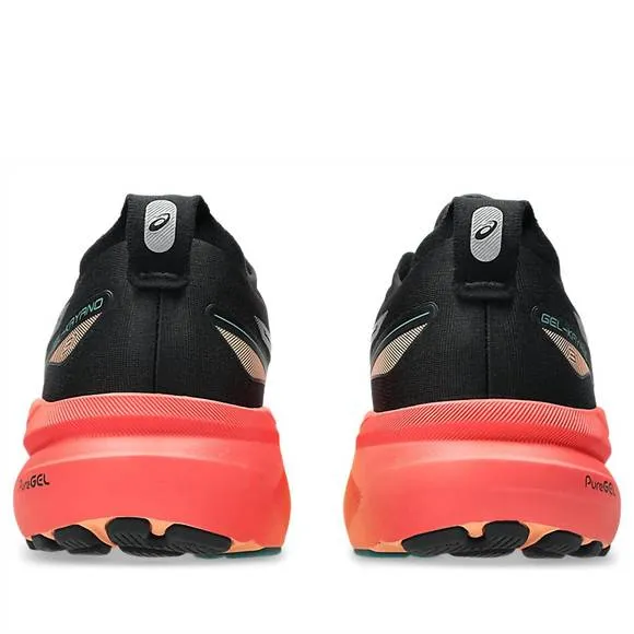 NEW ASICS men's kayano 31 running shoes in black/rainy lake