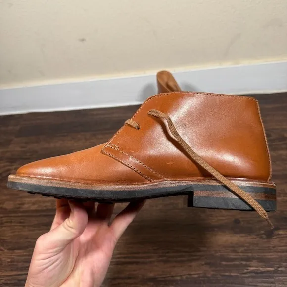 NEW Astorflex Vera Pelle Chukka Boots Men Size 7 Brown Leather Round Toe Lace Up