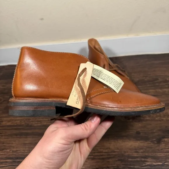 NEW Astorflex Vera Pelle Chukka Boots Men Size 7 Brown Leather Round Toe Lace Up