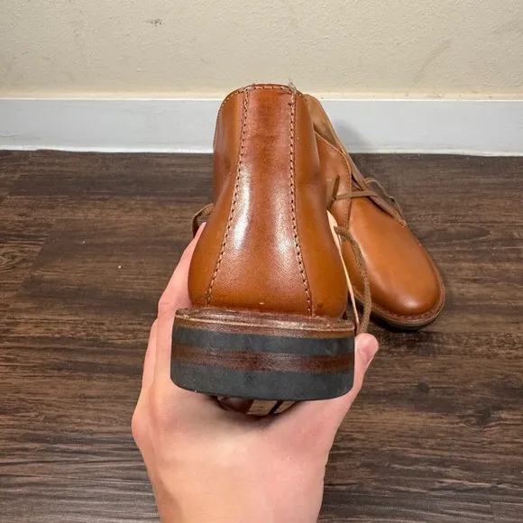 NEW Astorflex Vera Pelle Chukka Boots Men Size 7 Brown Leather Round Toe Lace Up