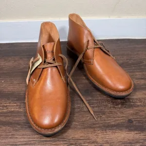NEW Astorflex Vera Pelle Chukka Boots Men Size 7 Brown Leather Round Toe Lace Up