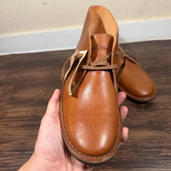 NEW Astorflex Vera Pelle Chukka Boots Men Size 7 Brown Leather Round Toe Lace Up