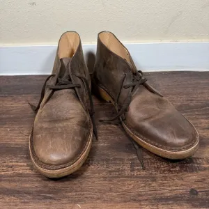 NEW Astorflex Vera Pelle Chukka Boots Men Size 9 Brown Leather Round Toe Lace Up