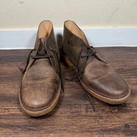 NEW Astorflex Vera Pelle Chukka Boots Men Size 9 Brown Leather Round Toe Lace Up