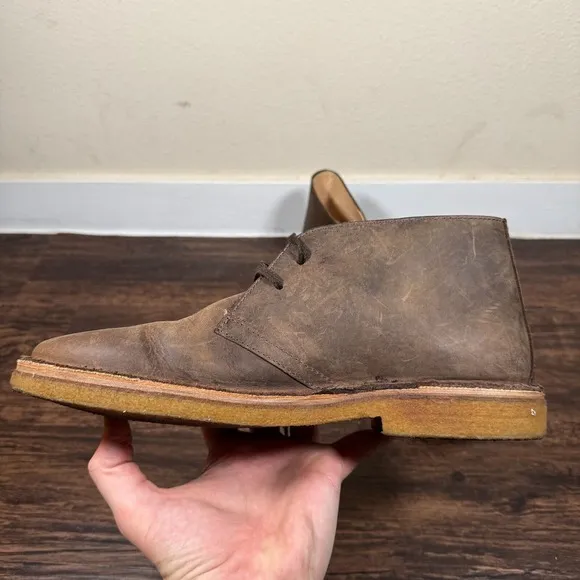 NEW Astorflex Vera Pelle Chukka Boots Men Size 9 Brown Leather Round Toe Lace Up