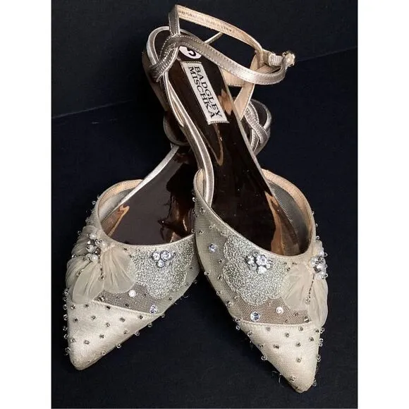 New. Badgley Mischka jeweled shoes. Size 5. Retails $240