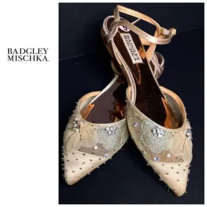 New. Badgley Mischka jeweled shoes. Size 5. Retails $240