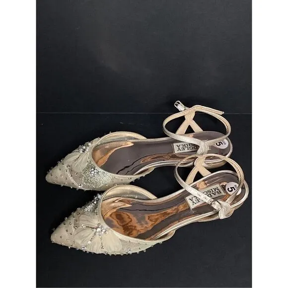 New. Badgley Mischka jeweled shoes. Size 5. Retails $240