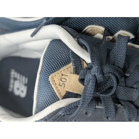 New Balance 501 Men's Shoes Size 8 Navy/ Tan Classic ML501BNV‎