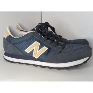 New Balance 501 Men's Shoes Size 8 Navy/ Tan Classic ML501BNV‎