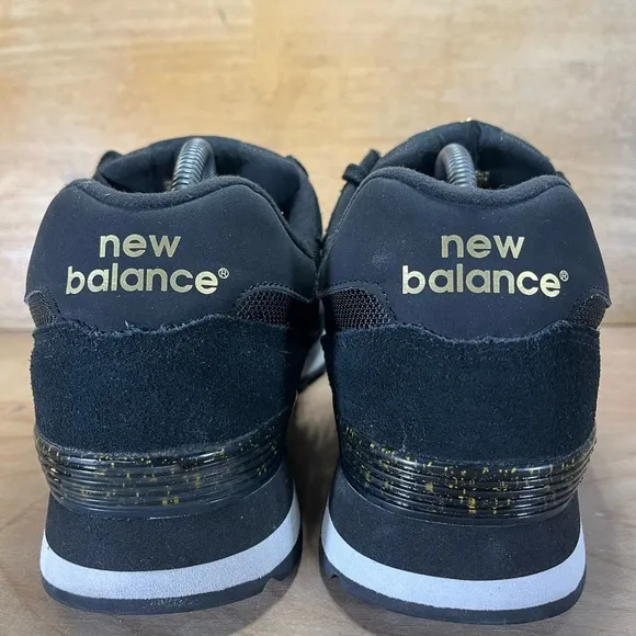 New Balance 515 SUEDE Womens Size 12 Shoes Sneakers Black/Gold Metallic WL515HRB