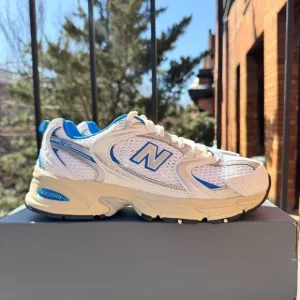 New Balance 530 Sneaker Shoes in Metallic Sapphire Blue White Women's