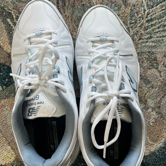 New Balance 608 White   Blue Sneakers Classic Low-Top Design Shoes SZ 9.5 Unworn
