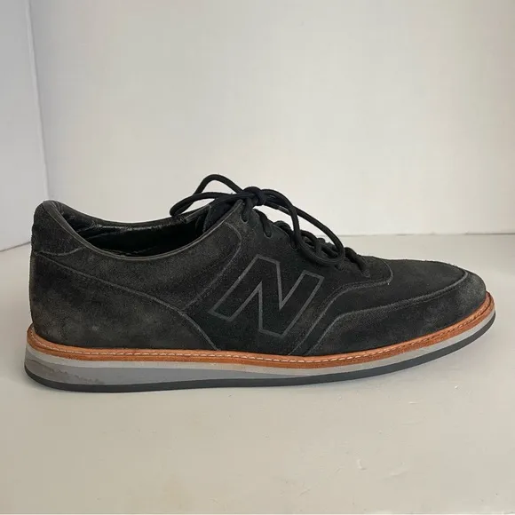 New Balance Classic Mens Suede Leather Oxford Shoes Black Size 10.5