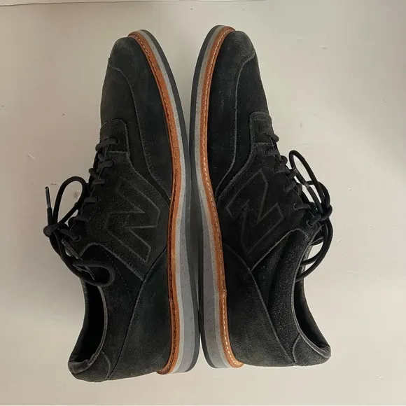New Balance Classic Mens Suede Leather Oxford Shoes Black Size 10.5