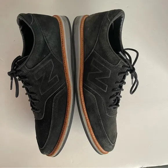 New Balance Classic Mens Suede Leather Oxford Shoes Black Size 10.5