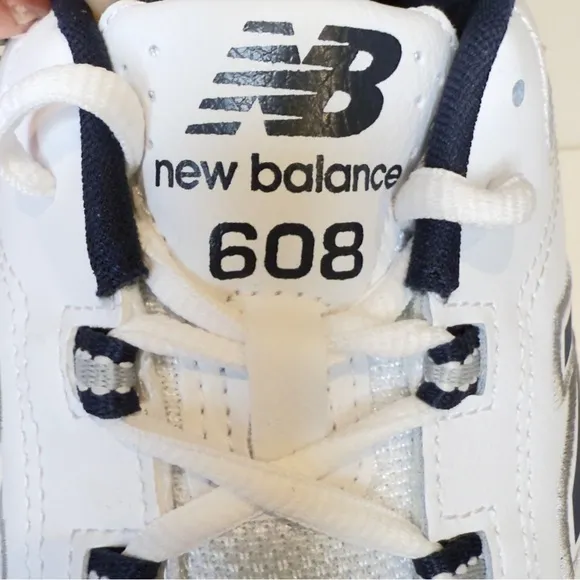 New Balance‎ White and Blue Athletic Shoes with Textured Upper