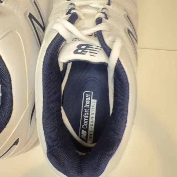 New Balance‎ White and Blue Athletic Shoes with Textured Upper