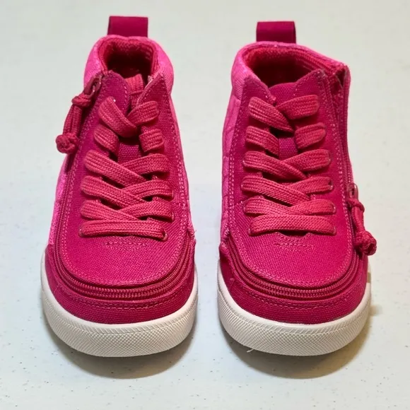 NEW BILLY FOOTWEAR kids classic DIR high top shoes - in pink pr size 9M nwob