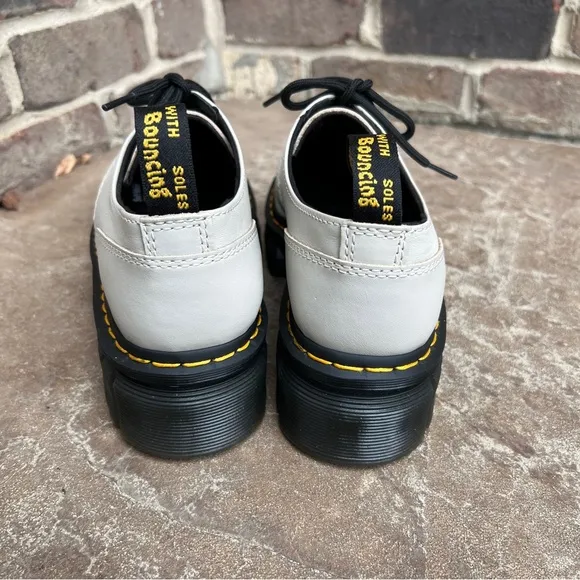 NEW Dr Marten Audrick 3 Eye Cobblestone Grey Platform Derby Shoes Sz 9