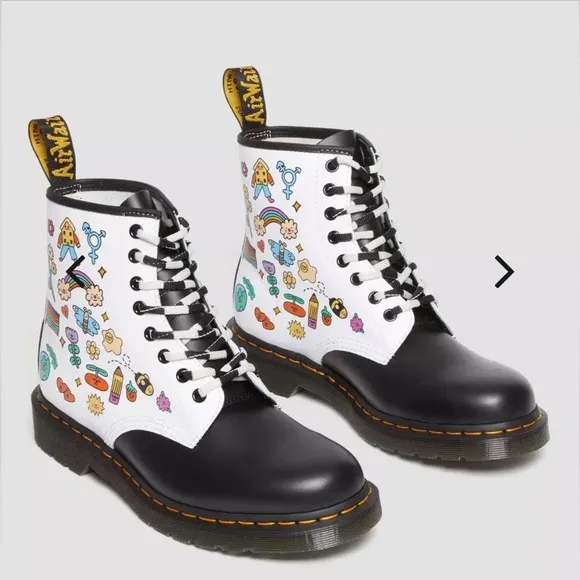 NEW Dr. Martens 1460 WEDNESDAY HOLMES FOR PRIDE LEATHER BOOTS