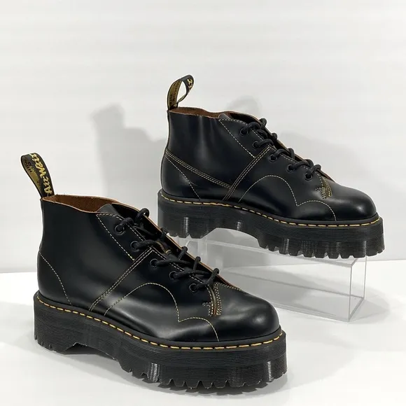 NEW DR MARTENS CHURCH QUAD PLATFORM BOOTS