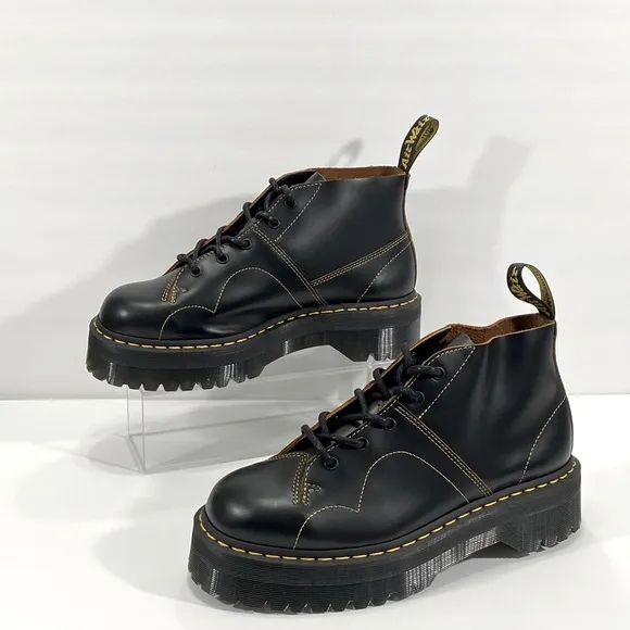NEW DR MARTENS CHURCH QUAD PLATFORM BOOTS