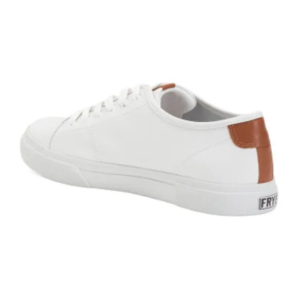 new FRYE White GENUINE Leather Gia Sneakers 253