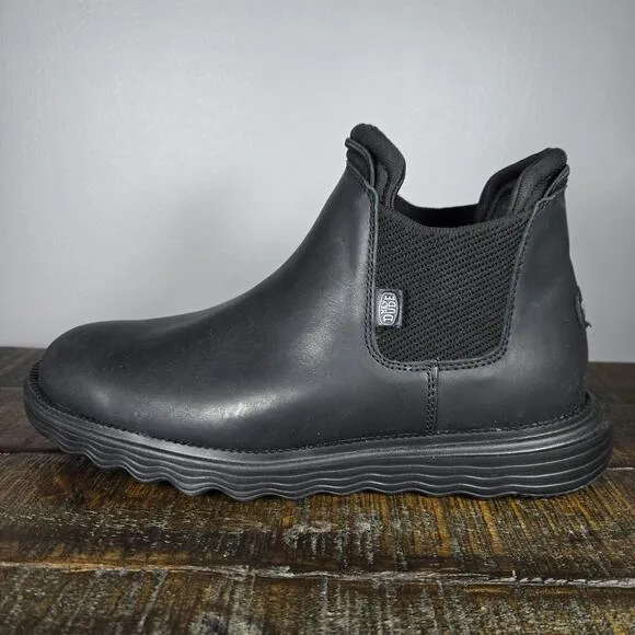 NEW Hey Dude Branson Classic Boot Womens Size 11 Water Repellent Black Leather