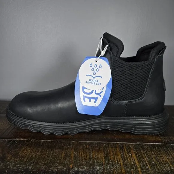 NEW Hey Dude Branson Classic Boot Womens Size 11 Water Repellent Black Leather